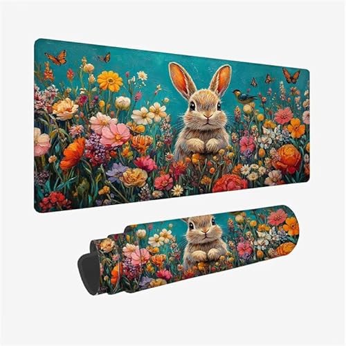 Mauspad Tier Schreibtischunterlage Kaninchen Mauspad XXL 1600x800x3mm Mousepad rutschfeste Gummibasis, Achreibtischunterlage mit Kantenschutz, Wasserdicht und Langlebig Mouse Pad für PC, Büro Y2-418 Mauspad Tier Schreibtischunterlage Kaninchen Mauspad XXL 1600x800x3mm Mousepad rutschfeste Gummibasis, Achreibtischunterlage mit Kantenschutz, Wasserdicht und Langlebig Mouse Pad für PC, Büro Y2-418 von Yingeen