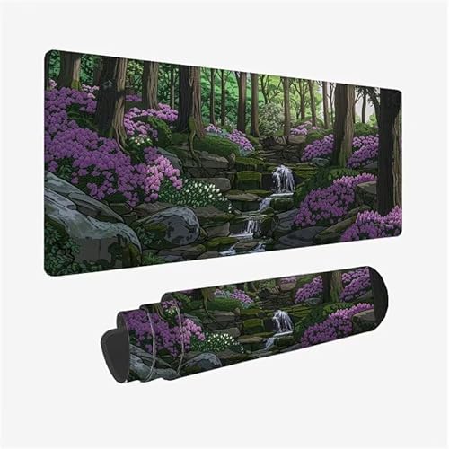 Mauspad Wald Schreibtischunterlage Retro Mauspad XXL 1000x500x3mm Mousepad rutschfeste Gummibasis, Achreibtischunterlage mit Kantenschutz, Wasserdicht Langlebig Mouse Pad für PC Zubehör, Büro Y2-622 Mauspad Wald Schreibtischunterlage Retro Mauspad XXL 1000x500x3mm Mousepad rutschfeste Gummibasis, Achreibtischunterlage mit Kantenschutz, Wasserdicht Langlebig Mouse Pad für PC Zubehör, Büro Y2-622 von Yingeen