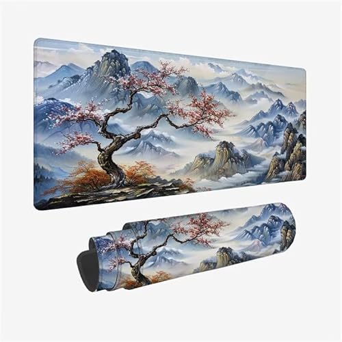 Mauspad Weiß Schreibtischunterlage Landschaft Mauspad XXL 1600x800x3mm Mousepad rutschfeste Gummibasis, Achreibtischunterlage mit Kantenschutz, Wasserdicht und Langlebig Mouse Pad für PC, Büro Y2-547 Mauspad Weiß Schreibtischunterlage Landschaft Mauspad XXL 1600x800x3mm Mousepad rutschfeste Gummibasis, Achreibtischunterlage mit Kantenschutz, Wasserdicht und Langlebig Mouse Pad für PC, Büro Y2-547 von Yingeen