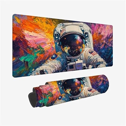 Schreibtischunterlage Astronaut Mauspad Farbe Mousepad XXL 600x300x3mm Mauspad Gaming mit Genähten Kanten, Nicht rutschender Desk Mat, Wasserdichte Waschbar Mouse Pad für Laptop PC Büro Zuhause Y2-831 Schreibtischunterlage Astronaut Mauspad Farbe Mousepad XXL 600x300x3mm Mauspad Gaming mit Genähten Kanten, Nicht rutschender Desk Mat, Wasserdichte Waschbar Mouse Pad für Laptop PC Büro Zuhause Y2-831 von Yingeen