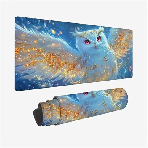 Schreibtischunterlage Blau Mauspad Eule Mousepad XXL 1600x800x3mm Mauspad Gaming mit Genähten Kanten, Nicht rutschender Desk Mat, wasserdichte Waschbar Mouse Pad für Laptop PC Zuhause Arbeiten Y2-756 Schreibtischunterlage Blau Mauspad Eule Mousepad XXL 1600x800x3mm Mauspad Gaming mit Genähten Kanten, Nicht rutschender Desk Mat, wasserdichte Waschbar Mouse Pad für Laptop PC Zuhause Arbeiten Y2-756 von Yingeen