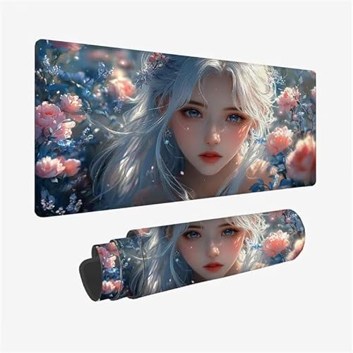 Schreibtischunterlage Blau Mauspad Mädchen Mousepad XXL 800x400x3mm Mauspad Gaming mit Genähten Kanten, Nicht rutschender Desk Mat, wasserdichte Waschbar Mouse Pad für Laptop PC Büro Zuhause Y2-456 Schreibtischunterlage Blau Mauspad Mädchen Mousepad XXL 800x400x3mm Mauspad Gaming mit Genähten Kanten, Nicht rutschender Desk Mat, wasserdichte Waschbar Mouse Pad für Laptop PC Büro Zuhause Y2-456 von Yingeen