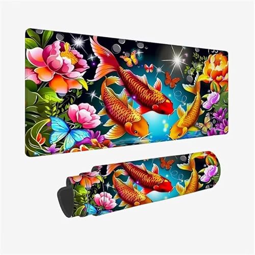 Schreibtischunterlage Farbe Mauspad Fisch Mousepad XXL 1000x500x3mm Mauspad Gaming mit Genähten Kanten, Nicht rutschender Desk Mat, wasserdichte Waschbar Mouse Pad für Laptop PC Büro Zuhause Y2-543 Schreibtischunterlage Farbe Mauspad Fisch Mousepad XXL 1000x500x3mm Mauspad Gaming mit Genähten Kanten, Nicht rutschender Desk Mat, wasserdichte Waschbar Mouse Pad für Laptop PC Büro Zuhause Y2-543 von Yingeen