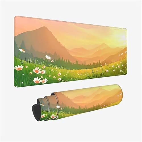 Schreibtischunterlage Grün Mauspad Wiese Mousepad XXL 1200x600x3mm Mauspad Gaming mit Genähten Kanten, Nicht rutschender Desk Mat, Wasserdichte Waschbar Mouse Pad für Laptop PC Zuhause Arbeiten Y2-567 Schreibtischunterlage Grün Mauspad Wiese Mousepad XXL 1200x600x3mm Mauspad Gaming mit Genähten Kanten, Nicht rutschender Desk Mat, Wasserdichte Waschbar Mouse Pad für Laptop PC Zuhause Arbeiten Y2-567 von Yingeen