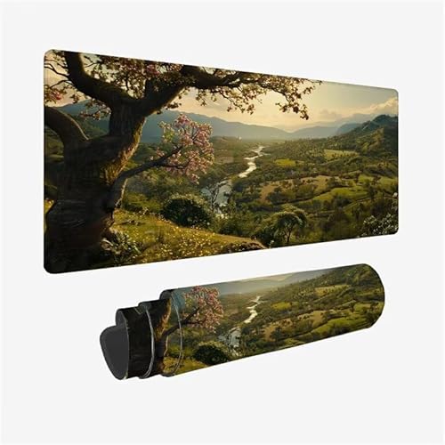 Schreibtischunterlage Grün Mauspad Wiese Mousepad XXL 1600x800x3mm Mauspad Gaming mit Genähten Kanten, Nicht rutschender Desk Mat, Wasserdichte Waschbar Mouse Pad für Laptop PC Zuhause Arbeiten Y2-603 Schreibtischunterlage Grün Mauspad Wiese Mousepad XXL 1600x800x3mm Mauspad Gaming mit Genähten Kanten, Nicht rutschender Desk Mat, Wasserdichte Waschbar Mouse Pad für Laptop PC Zuhause Arbeiten Y2-603 von Yingeen