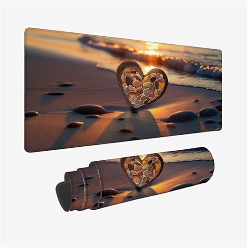 Schreibtischunterlage Herz Mauspad Landschaft Mousepad XXL 1600x800x3mm Mauspad Gaming mit Genähten Kanten, Nicht rutschender Desk Mat, wasserdichte Waschbar Mouse Pad für Laptop Büro Zuhause Y2-963 Schreibtischunterlage Herz Mauspad Landschaft Mousepad XXL 1600x800x3mm Mauspad Gaming mit Genähten Kanten, Nicht rutschender Desk Mat, wasserdichte Waschbar Mouse Pad für Laptop Büro Zuhause Y2-963 von Yingeen