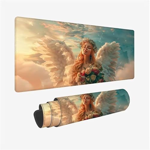 Schreibtischunterlage Himmel Mauspad Engel Mousepad XXL 900x400x3mm Mauspad Gaming mit Genähten Kanten, Nicht rutschender Desk Mat, wasserdichte Waschbar Mouse Pad für Laptop PC Büro Zuhause Y2-597 Schreibtischunterlage Himmel Mauspad Engel Mousepad XXL 900x400x3mm Mauspad Gaming mit Genähten Kanten, Nicht rutschender Desk Mat, wasserdichte Waschbar Mouse Pad für Laptop PC Büro Zuhause Y2-597 von Yingeen