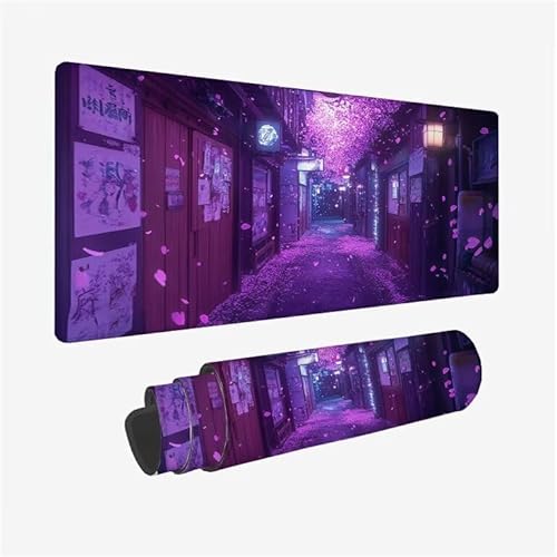 Schreibtischunterlage Lila Mauspad Straße Mousepad XXL 1600x800x3mm Mauspad Gaming mit Genähten Kanten, Nicht rutschender Desk Mat, wasserdichte Waschbar Mouse Pad für Laptop PC Büro Zuhause Y2-747 Schreibtischunterlage Lila Mauspad Straße Mousepad XXL 1600x800x3mm Mauspad Gaming mit Genähten Kanten, Nicht rutschender Desk Mat, wasserdichte Waschbar Mouse Pad für Laptop PC Büro Zuhause Y2-747 von Yingeen