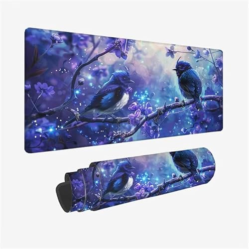 Schreibtischunterlage Lila Mauspad Vogel Mousepad XXL 800x400x3mm Mauspad Gaming mit Genähten Kanten, Nicht rutschender Desk Mat, wasserdichte Waschbar Mouse Pad für Laptop PC Zuhause Arbeiten Y2-681 Schreibtischunterlage Lila Mauspad Vogel Mousepad XXL 800x400x3mm Mauspad Gaming mit Genähten Kanten, Nicht rutschender Desk Mat, wasserdichte Waschbar Mouse Pad für Laptop PC Zuhause Arbeiten Y2-681 von Yingeen