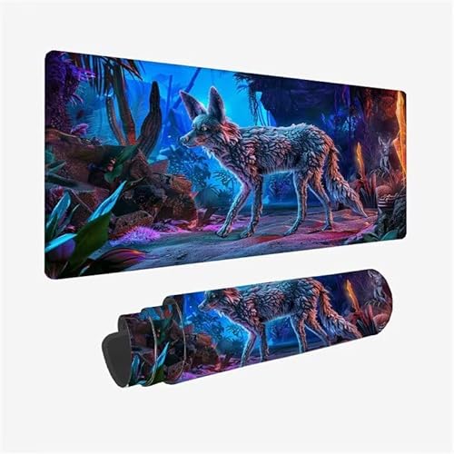 Schreibtischunterlage Lila Mauspad Wolf Mousepad XXL 1000x500x3mm Mauspad Gaming mit Genähten Kanten, Nicht rutschender Desk Mat, wasserdichte Waschbar Mouse Pad für Laptop PC Zuhause Arbeiten Y2-645 Schreibtischunterlage Lila Mauspad Wolf Mousepad XXL 1000x500x3mm Mauspad Gaming mit Genähten Kanten, Nicht rutschender Desk Mat, wasserdichte Waschbar Mouse Pad für Laptop PC Zuhause Arbeiten Y2-645 von Yingeen