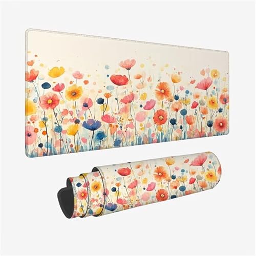 Schreibtischunterlage Rosa Mauspad Blumen Mousepad XXL 1600x800x3mm Mauspad Gaming mit Genähten Kanten, Nicht rutschender Desk Mat, wasserdichte Waschbar Mouse Pad für Laptop PC Büro Zuhause Y2-765 Schreibtischunterlage Rosa Mauspad Blumen Mousepad XXL 1600x800x3mm Mauspad Gaming mit Genähten Kanten, Nicht rutschender Desk Mat, wasserdichte Waschbar Mouse Pad für Laptop PC Büro Zuhause Y2-765 von Yingeen
