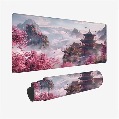 Schreibtischunterlage Rosa Mauspad Japan Mousepad XXL 900x400x3mm Mauspad Gaming mit Genähten Kanten, Nicht rutschender Desk Mat, wasserdichte Waschbar Mouse Pad für Laptop PC Zuhause Arbeiten Y2-591 Schreibtischunterlage Rosa Mauspad Japan Mousepad XXL 900x400x3mm Mauspad Gaming mit Genähten Kanten, Nicht rutschender Desk Mat, wasserdichte Waschbar Mouse Pad für Laptop PC Zuhause Arbeiten Y2-591 von Yingeen