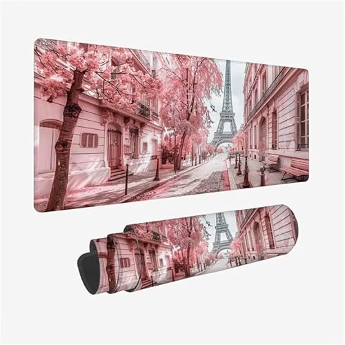 Schreibtischunterlage Rosa Mauspad Paris Mousepad XXL 1600x800x3mm Mauspad Gaming mit Genähten Kanten, Nicht rutschender Desk Mat, Wasserdichte Waschbar Mouse Pad für Laptop PC Zuhause Arbeiten Y2-501 Schreibtischunterlage Rosa Mauspad Paris Mousepad XXL 1600x800x3mm Mauspad Gaming mit Genähten Kanten, Nicht rutschender Desk Mat, Wasserdichte Waschbar Mouse Pad für Laptop PC Zuhause Arbeiten Y2-501 von Yingeen