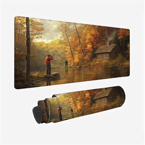 Schreibtischunterlage See Mauspad Herbst Mousepad XXL 1600x800x3mm Mauspad Gaming mit Genähten Kanten, Nicht rutschender Desk Mat, Wasserdichte Waschbar Mouse Pad für Laptop PC Zuhause Arbeiten Y2-801 Schreibtischunterlage See Mauspad Herbst Mousepad XXL 1600x800x3mm Mauspad Gaming mit Genähten Kanten, Nicht rutschender Desk Mat, Wasserdichte Waschbar Mouse Pad für Laptop PC Zuhause Arbeiten Y2-801 von Yingeen