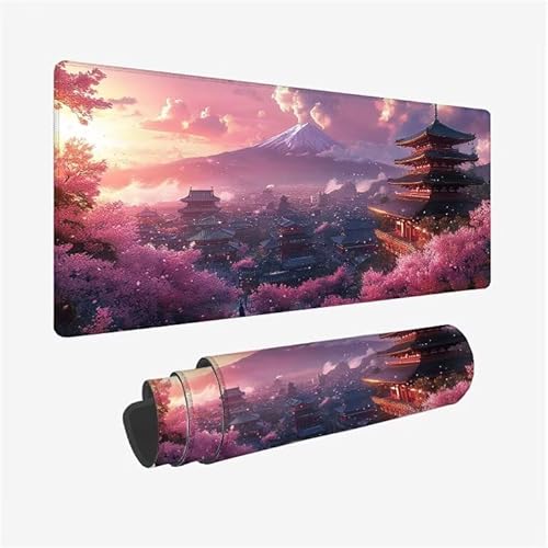 Schreibtischunterlage Turm Mauspad Berg Mousepad XXL 1200x600x3mm Mauspad Gaming mit Genähten Kanten, Nicht rutschender Desk Mat, wasserdichte Waschbar Mouse Pad für Laptop PC Zuhause Arbeiten Y2-351 von Yingeen