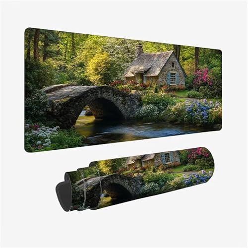 Schreibtischunterlage Wald Mauspad Landschaft Mousepad XXL 900x400x3mm Mauspad Gaming mit Genähten Kanten, Nicht rutschender Desk Mat, Wasserdichte Waschbar Mouse Pad für Laptop PC Büro Zuhause Y2-849 Schreibtischunterlage Wald Mauspad Landschaft Mousepad XXL 900x400x3mm Mauspad Gaming mit Genähten Kanten, Nicht rutschender Desk Mat, Wasserdichte Waschbar Mouse Pad für Laptop PC Büro Zuhause Y2-849 von Yingeen