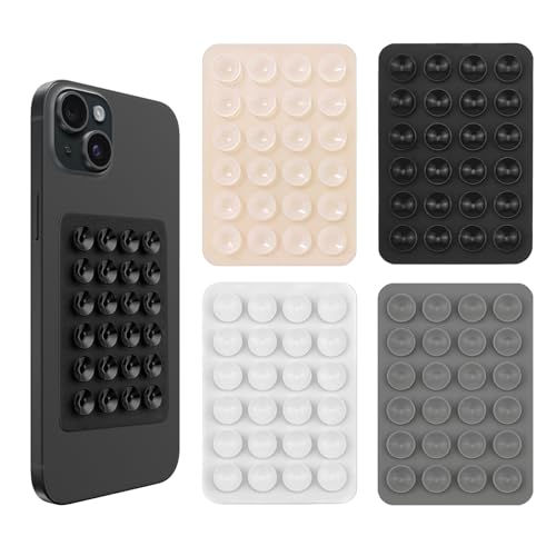 Yingtop 4 Stücke Multifunktion Silikon Handyhalterung,Saugnapf Handy,Anti-Rutsch Handy Halterung Saugnapf,Selbstklebend Handyhülle mit Saugnäpfen, Handy Kleber Rückseite Saugnapf,Alle Handymodelle von Yingtop