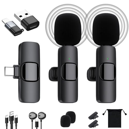 Yingtop Lavalier Mikrofon Kabellos Lavalier-Funkmikrofon-Ansteckmikrofon-Light-ning-Kabellos 2.4GHz Auto Noise Canceling Wireless Microphone USB C Ansteckmikrofon für Videoaufnahmen, Vlog,Plug-Play Yingtop Lavalier Mikrofon Kabellos Lavalier-Funkmikrofon-Ansteckmikrofon-Light-ning-Kabellos 2.4GHz Auto Noise Canceling Wireless Microphone USB C Ansteckmikrofon für Videoaufnahmen, Vlog,Plug-Play von Yingtop