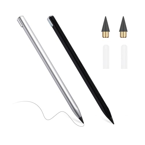 Yingtop Metall Tintenlose Bleistifte, 2 PCS Metall Tintenlose Bleistifte Ewig, Unendlicher Schreibstift mit 2 Ersatzspitzen,Langlebiger Magischer Bleistift, Bleistifte Set, Zeichnen, Studenten Home Yingtop Metall Tintenlose Bleistifte, 2 PCS Metall Tintenlose Bleistifte Ewig, Unendlicher Schreibstift mit 2 Ersatzspitzen,Langlebiger Magischer Bleistift, Bleistifte Set, Zeichnen, Studenten Home von Yingtop