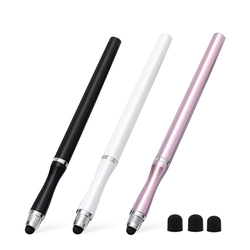 Yingtop Universeller Touchscreen Stylus mit 3 Ersatz-Gummidüsen – Eleganter Hüftdesign in Schwarz, Rosengold & Weiß – Kompatibel mit iPad, Android-Tablets, Smartphones Yingtop Universeller Touchscreen Stylus mit 3 Ersatz-Gummidüsen – Eleganter Hüftdesign in Schwarz, Rosengold & Weiß – Kompatibel mit iPad, Android-Tablets, Smartphones von Yingtop