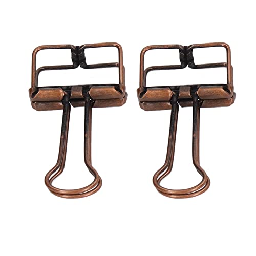 Bindemittelklammern, Kleine Bindemittelklammern mit 80 PCs Robuste Metallbindemittel -Clips Klein für Home Office Study (Kupfer) von Yinhing