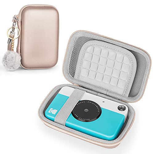 Yinke Schutzhülle für Kodak PRINTOMATIC/Smile/Mini 2 HD/Smile tragbarer Sofortbilddrucker, Reise-Tragetasche, Schutzhülle (Roségold) von YINKECASE