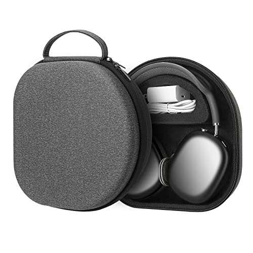 Yinke Smart-Schutzhülle für Apple AirPods Max, unterstützt den Schlafmodus, Hartschalen-Organizer, tragbare Reiseabdeckung, Aufbewahrungstasche (dunkelgrau) von Yinke