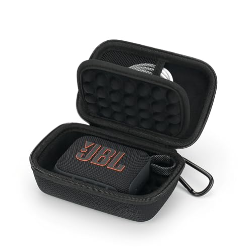 Yinke Tasche Case für JBL GO 4/GO3/GO2 Portable Bluetooth Speaker, Hard Carry Travel Aufbewahrungstasche Etui Hülle (Black) von CHICHL