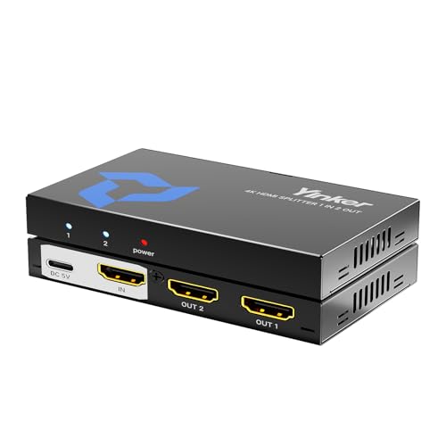 Yinker 4K HDMI Splitter 1 in 2 Out - 2 Port Verteiler für 2 Bildschirme, 4K30Hz für Xbox360 PS4 PS3 Roku Yinker 4K HDMI Splitter 1 in 2 Out - 2 Port Verteiler für 2 Bildschirme, 4K30Hz für Xbox360 PS4 PS3 Roku von Yinker
