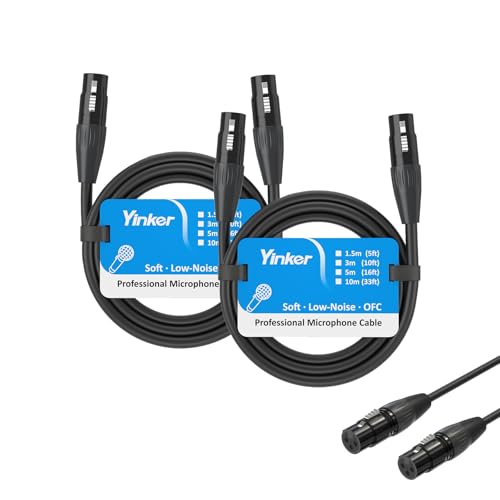 Yinker 2 Stücke XLR Kabel 1.5m Female zu Female, 3 Polig XLR Mikrofonkabel Female zu Female 2 Stücke Mikrofonkabel XLR Stecker Female zu Female für Audio-und Sound-Equipments 1.5m Yinker 2 Stücke XLR Kabel 1.5m Female zu Female, 3 Polig XLR Mikrofonkabel Female zu Female 2 Stücke Mikrofonkabel XLR Stecker Female zu Female für Audio-und Sound-Equipments 1.5m von Yinker