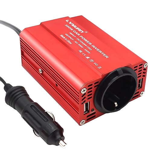 Wechselrichter 300W 12V 230V 2 USB Kfz-Spannungswandler Kfz-Zigarettenanzünder-Adapter von Yinleader