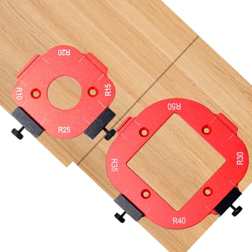 2 Stück Radius Jig Router Schablonen Ecke, 4 in 1 Radius Schnellvorrichtung für Holzbearbeitung R10-R50,Robust und Einfach zu Bedienen,Frässchablone Oberfräse, Multifunktional für Holzbearbeitung DIY 2 Stück Radius Jig Router Schablonen Ecke, 4 in 1 Radius Schnellvorrichtung für Holzbearbeitung R10-R50,Robust und Einfach zu Bedienen,Frässchablone Oberfräse, Multifunktional für Holzbearbeitung DIY von Yinnhom