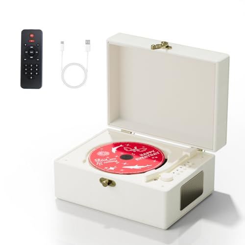 Yintiny Wiederaufladbarer CD-Player aus Leder mit Lautsprechern; Bluetooth-Sender; Festival-Geschenk; BGM-Player für Heimdekoration Yintiny Wiederaufladbarer CD-Player aus Leder mit Lautsprechern; Bluetooth-Sender; Festival-Geschenk; BGM-Player für Heimdekoration von Yintiny
