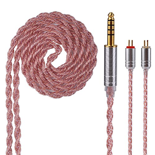 Audio Kabel Verlängerung yinyoo upgrate 4 Kerne, versilberte HiFi Kopfhörer Kabel 2,5 mm Balanced IEM Kabel mit 0,78 mm 2 Pins Anschluss für KZ ES4 ZS6 ZS5 ZSt ZSR ZS10 ZS3 4.4mm audio jack 2 PINS von Yinyoo