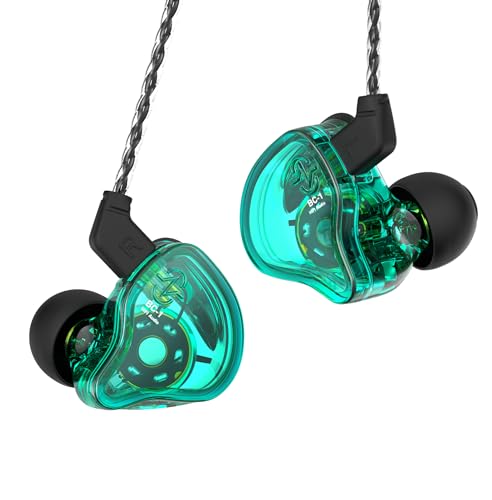 CCZ Melody In-Ear-Monitore, kabelgebundene In-Ear-Kopfhörer, Kopfhörer ohne Mikrofon, IEM HiFi-Bass mit 1DD 1BA, Ohrflossen, 4N OFC-Kabel für Musiker, Sänger, Schlagzeuger, auf der Bühne, Studio von Yinyoo