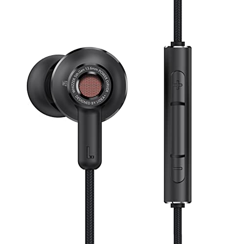 KBEAR Whizzer BS1 In-Ear-Kopfhörer mit Lautstärkeregelung, HD-Mikrofon, symmetrischem Open-Back-In-Ear-Kopfhörer, passgenauen Ohrstöpseln, 3,5-mm-Buchse für Telefone und Laptops (Schwarz mit Mikrofon) von Yinyoo