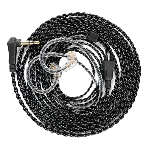 KZ ZS10 Pro IEM-Kabel, CCZ C01 OFC verbessertes Ersatzkabel für zsn pro x, castor, edx pro, zs12 pro x, zs10 pro x, zs10 pro 2, zar, In-Ear-Monitor, kabelgebundene Ohrhörer (CPins ohne Mikrofon), 2 m von Yinyoo