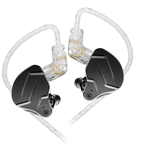 KZ ZSN Prox in Ohrhörern Balanced Armature Driver Hybrid-Technologie 1DD 1BA Ohrhörer Ohrhörer Komfortable Kopfhörer mit Ohrgeräuschunterdrückung für Mobiltelefone Android(kein Mikrofon, Schwarz) von Yinyoo