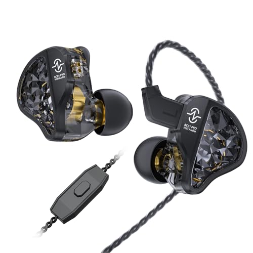 Yinyoo CCZ Harmony BC01 Pro In-Ear-Monitore, 1DD 1BA Hybrid-Treiber, kabelgebunden, drei Frequenz-Balance-Ohrhörer mit Ohrbügel, geräuschisolierendes Headset mit Mikrofon für Sport, Laufen Yinyoo CCZ Harmony BC01 Pro In-Ear-Monitore, 1DD 1BA Hybrid-Treiber, kabelgebunden, drei Frequenz-Balance-Ohrhörer mit Ohrbügel, geräuschisolierendes Headset mit Mikrofon für Sport, Laufen von Yinyoo
