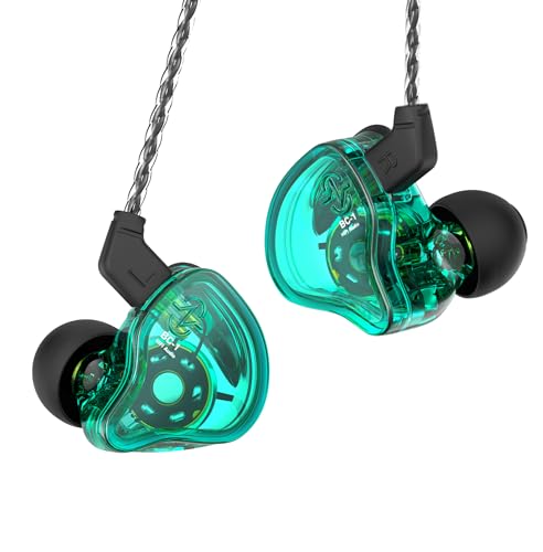Yinyoo CCZ Melody In-Ear-Kopfhörer, 10 mm, Dual-Magnetkreis, IEM-Kopfhörer, Ohrflossen-Design, HiFi-Kopfhörer mit tiefem Bass-Kopfhörer mit abnehmbarem 2-poligem Kabel für Audiophile (ohne Mikrofon) von Yinyoo