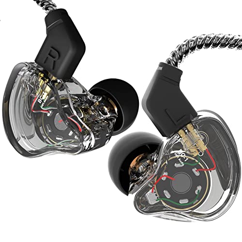 Yinyoo CCZ Melody In-Ear-Kopfhörer, kabelgebundene Ohrhörer ohne Mikrofon, Ohrmonitore, IEM HiFi-Bass mit 1DD 1BA, Ohrfinnen, 4N OFC-Kabel für Musiker, Sänger von Yinyoo