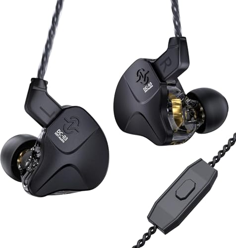 Yinyoo CCZ Sonata DC03 HiFi In Ear Monitor Ohrhörer, 10mm Magnet dynamischer Treiber High Fidelity Gaming Sport IEM Kopfhörer Ohrhörer mit 2Pin Kabel für Geschenk-PC, Audiophile Sänger (mit Mikrofon) Yinyoo CCZ Sonata DC03 HiFi In Ear Monitor Ohrhörer, 10mm Magnet dynamischer Treiber High Fidelity Gaming Sport IEM Kopfhörer Ohrhörer mit 2Pin Kabel für Geschenk-PC, Audiophile Sänger (mit Mikrofon) von Yinyoo
