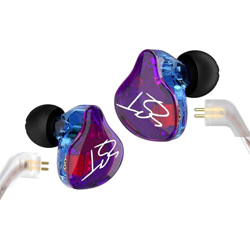 Yinyoo Easy KZ ZST Hybrid-Banlanzen-Armatur mit dynamischen In-Ear-Kopfhörern, 1BA+1DDD, HiFi-Headset (buntes ZST-Mikrofon) von Yinyoo