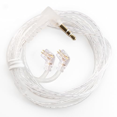 Yinyoo KBEAR Hochreines versilbertes Upgrade-Kabel, kabelgebundener Kopfhörer abnehmbares Ersatzdrahtkabel für KZ ZSN PRO X/ZSN PRO/ ZS10 PRO/ ZS10 PRO X(Cpins ohne Mikrofon, Silber) von Yinyoo