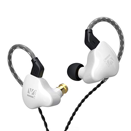 Yinyoo KBEAR KS1 HiFi In-Ear Ohrhörer mit Kabel, 1DD Tiefer Bass Geräuschisolierung Sport Earphone Headset für Laptop Android Phone Computer MP3 Players usw (kein Mikrofon, Weiß KS1)… von Yinyoo