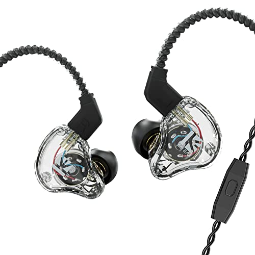 Yinyoo KBEAR KS1 In-Ear-Kopfhörer, KS1 1DD HiFi Wired IEM Kopfhörer, Noise Canceling In-Ear-Ohrhörer Headset, abnehmbares 0,78 mm 2-poliges Kabel für Musiker Bühne von Yinyoo