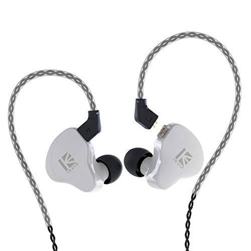 Yinyoo KBEAR KS1 In-Ear-Kopfhörer, Super-Bass-Boost In Ear Monitor, Verkabelte Ohrhörer, Stereo-Kopfhörer Geräuschunterdrückung, Dual-Magnetschaltung, Dynamisches Abnehmbares Kabel(ohne Mic, weiß) von Yinyoo