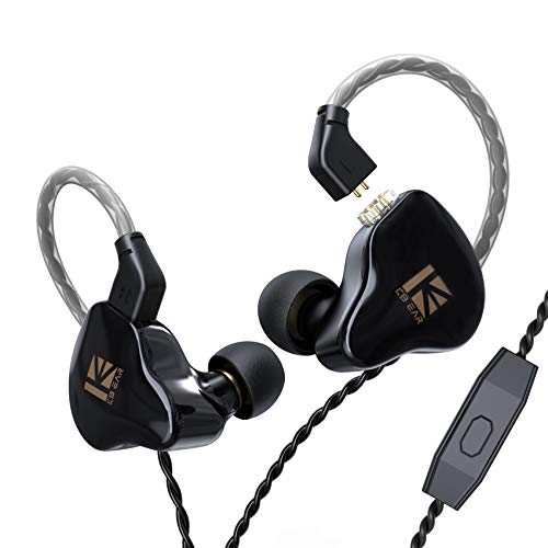 Yinyoo KBEAR KS1 Kabelgebundene Ohrhörer, 1DD Deep Bass Earbuds Noise Cancelling In-Ear-Ohrhörer mit Mikrofon-Ohrbügeln für Laptop Android Phone Computer (mit Mikrofon, Schwarz)… von Yinyoo