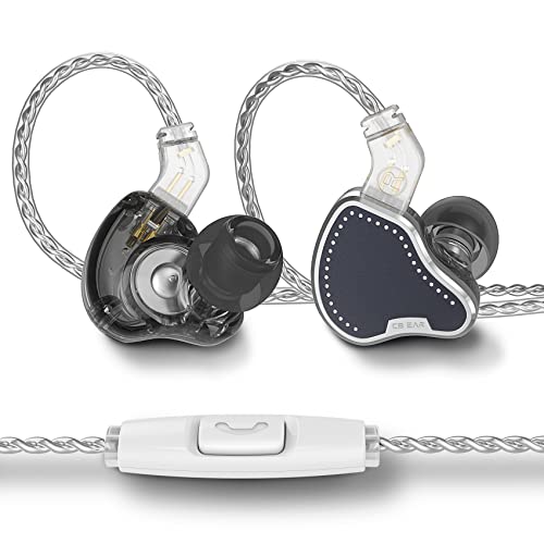 Yinyoo KBEAR Pecker In-Ear-Kopfhörer mit Kabelsalat, KBEAR geräuschisolierende Kopfhörer, tiefer Bass, 3,5 mm Klinkenstecker mit All-in-One-Steuertaste (Schwarz, mit Mikrofon) von Yinyoo