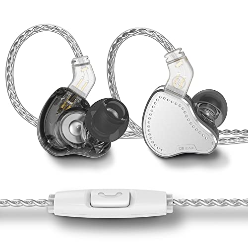 Yinyoo KBEAR KB2208 Kabelgebundene Ohrhörer, Bequeme In-Ear-Kopfhörer mit Mikrofon ergonomische Spitzen, Geräuschunterdrückung mit abnehmbarem 3,5-mm-Kabel für Musik und Sport (Silber, mit Mikrofon) Yinyoo KBEAR KB2208 Kabelgebundene Ohrhörer, Bequeme In-Ear-Kopfhörer mit Mikrofon ergonomische Spitzen, Geräuschunterdrückung mit abnehmbarem 3,5-mm-Kabel für Musik und Sport (Silber, mit Mikrofon) von Yinyoo